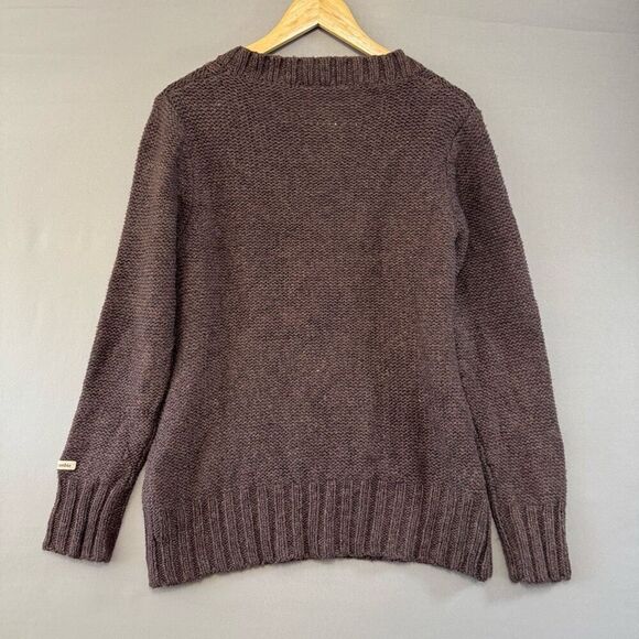 Columbia Women’s V-Neck Brown Sweater Size Large Cable Knit/Hand Knit Style - Picture 5 of 10
